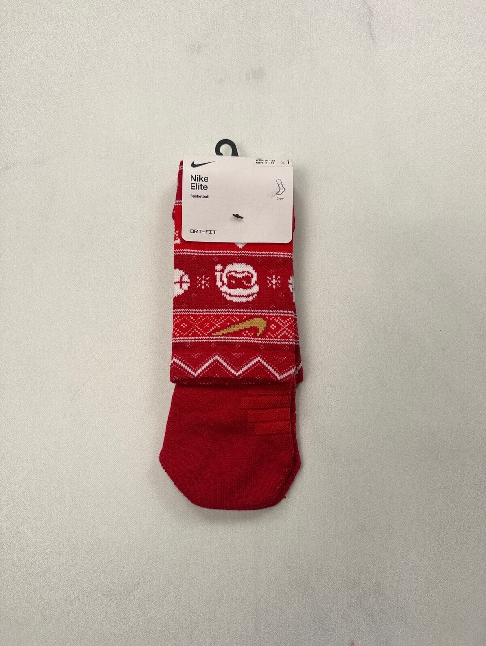 Nike Elite Socks Red Modern Streetwear - Large Mens 8 - 12 Womens 10 - 13 NWT